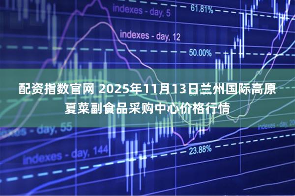 配资指数官网 2025年11月13日兰州国际高原夏菜副食品采购中心价格行情